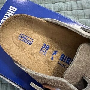 New in box - Birkenstock Boston clogs - taupe size 38 - women 7